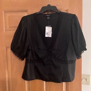 Forever 21 Cropped Satin Top